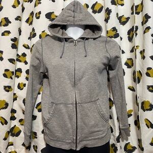 Lucky Brand Grey Full Zip Hoodie Jacket Sweatshirt